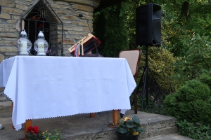 Nabożeństwo majowe przy kapliczce w Górnej Wsi